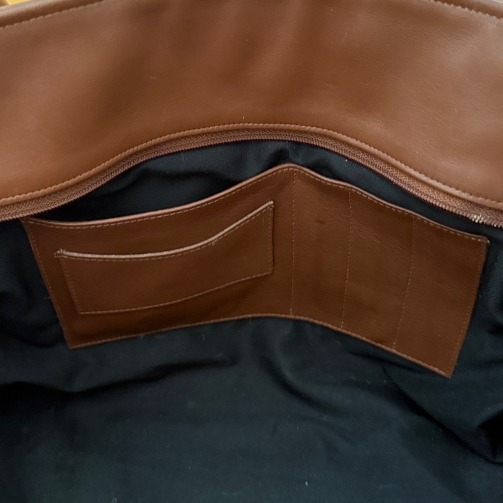 Vintage Coach ‘06 Carryall Tote Toffee Leather Bag & Gold Grommet Snap Wallet - Picture 13 of 16